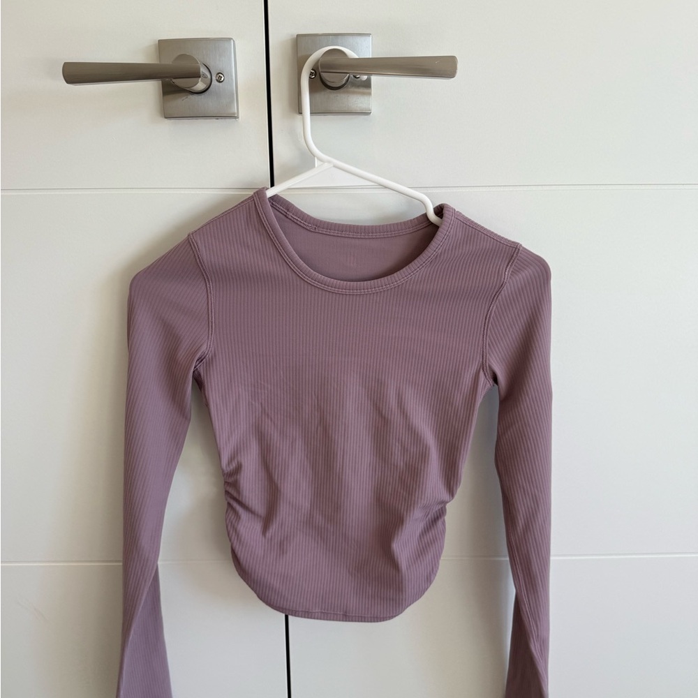 lululemon athletica Mauve Ribbed Bodysuit